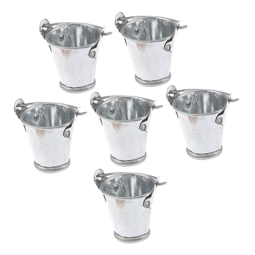 UPKOCH 6 Stück Silberner Eimer Modelleimer Für Badekorb Kleiner Eimer Großer Eimer Zusammenklappbare Blecheimer Wassereimer Künstliche Pflanze Badespielzeug Für Draußen Eimer Mit UPKOCH 6 Stück Silberner Eimer Modelleimer Für Badekorb Kleiner Eimer Großer Eimer Zusammenklappbare Blecheimer Wassereimer Künstliche Pflanze Badespielzeug Für Draußen Eimer Mit von UPKOCH