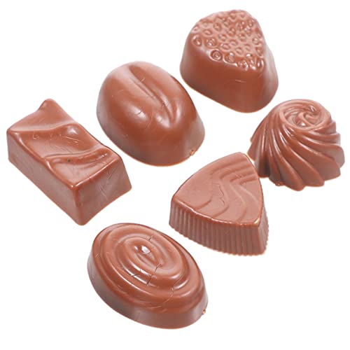 UPKOCH 6 Stück Simulation Schokolade Pralinen Lebensmittel Schokolade Gefälschtes Brot Schokoriegel Sichere Anzeige Künstliche Schokolade Obstkuchen Realistischer Künstlicher Kuchen von UPKOCH