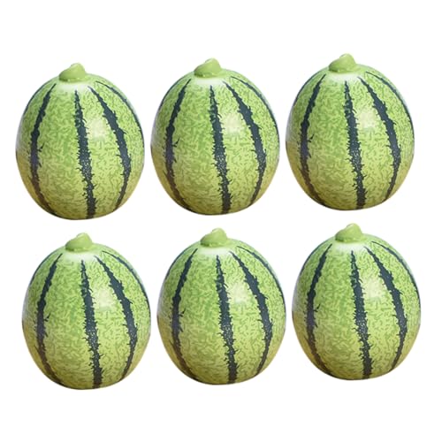 UPKOCH Miniatur Wassermelonen 6 Stücke Künstliche Früchte für Puppenhaus und Dekoration Lebensnahe Kleiner Obst Requisiten für Bastelprojekte Spielzeug und Selbstgemacht von UPKOCH