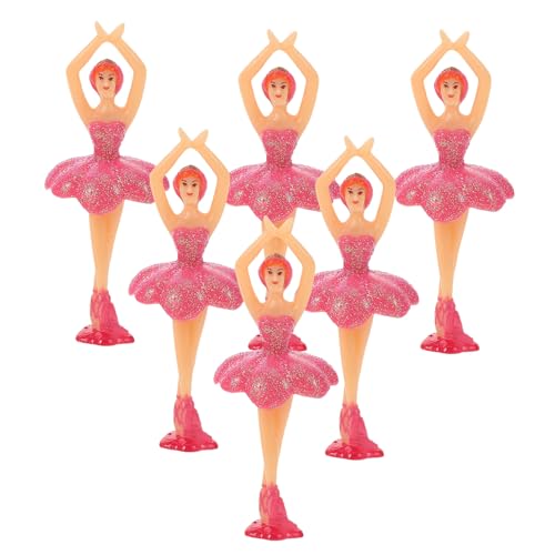 UPKOCH 6 Stück Tanzende Puppen Geburtstagskuchen Deko Ballett Tänzerin Figuren für Ballettparty und Dekoration von UPKOCH