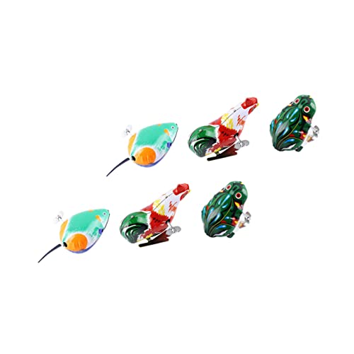 UPKOCH 6 Stück Teiliges Aufziehspielzeug Tiere Lustig Vintage Blechspielzeug für Jungen Mädchen Kreative Figuren Spielspaß von UPKOCH