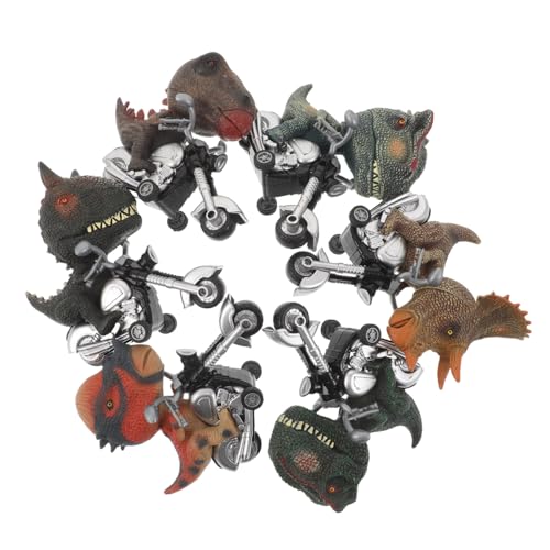 UPKOCH 6 Stück Teiliges Dinosaurier Pull-Back Auto Set Dinosaurier Motorräder mit Reibungsantrieb Batteriefrei Robust und Realistisch für Indoor und Outdoor Spielspaß von UPKOCH