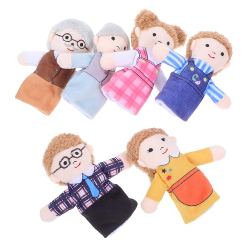 UPKOCH 6 Stück Teiliges Familien Plüsch Fingerpuppen für Kleinkinder Weiche Handpuppen für Rollenspiel und Geschichtenerzählen Pädagogisches Kreativität und Eltern Junge Mädchen von UPKOCH