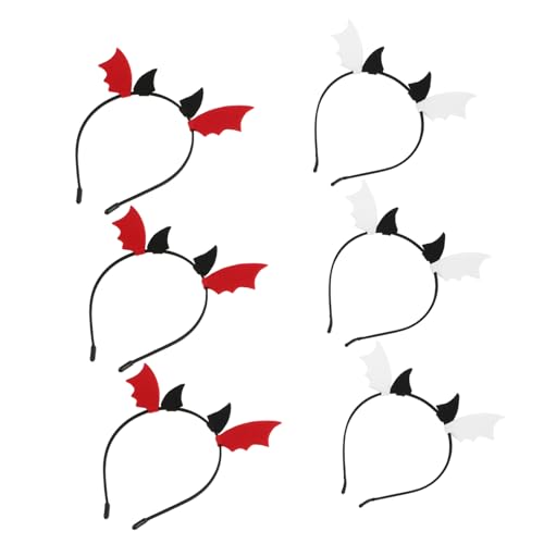 UPKOCH 6 Stück Teiliges Halloween Bat Wing Headband Leichter Bequemer Teufelshorn Kopfschmuck Wiederverwendbar Auffälliges Design für Damen und Mädchen für Party Cosplay Rollenspiel UPKOCH 6 Stück Teiliges Halloween Bat Wing Headband Leichter Bequemer Teufelshorn Kopfschmuck Wiederverwendbar Auffälliges Design für Damen und Mädchen für Party Cosplay Rollenspiel von UPKOCH