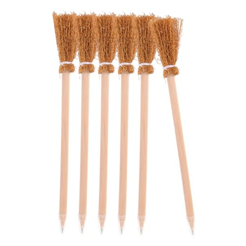 UPKOCH 6 Stück Teiliges Hexenbesen Bleistift Kleine Leichte Schreib und Zeichenstifte für Halloween Radierbar für Künstler Schüler Erwachsene und Skizzen Tragbar und Vielseitig von UPKOCH