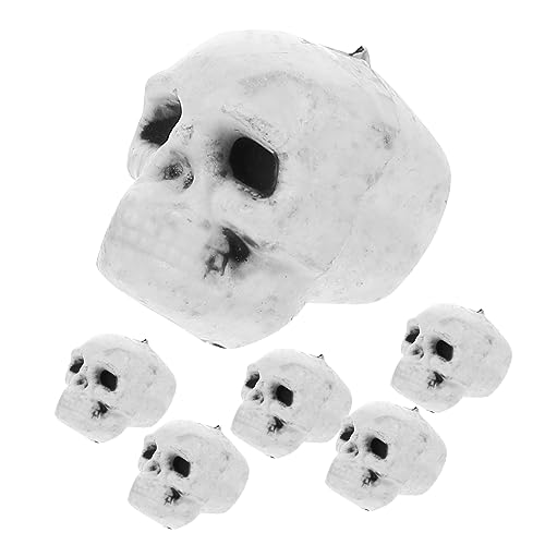 UPKOCH 6 Stück Teiliges Mini Skelettkopf Realistische Halloween Deko Detailgetreue Schädelmodelle für Haunted House Dekoration Vielseitig Einsetzbar für Foto Requisiten und von UPKOCH