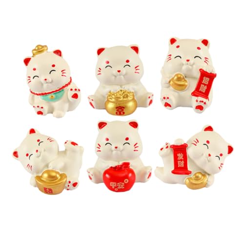 UPKOCH 6 Stück Teiliges Miniatur Resin Glückskatze Langlebige Mini Cat Figurinen mit Feiner Verarbeitung Vielseitige Deko für Garten Auto Puppenhaus und Balkon Leichte Kleine UPKOCH 6 Stück Teiliges Miniatur Resin Glückskatze Langlebige Mini Cat Figurinen mit Feiner Verarbeitung Vielseitige Deko für Garten Auto Puppenhaus und Balkon Leichte Kleine von UPKOCH