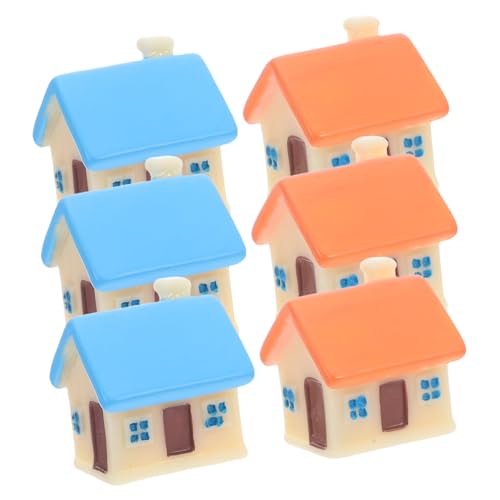 UPKOCH 6 Stück Teiliges Miniatur-Resin-Haus Robuste Micro-Landschaft Figuren für Puppenhaus Pflanzen-deko Vielseitige DIY-fee Garten Ornamente Passend für Moderne und Vintage Dekorationen von UPKOCH