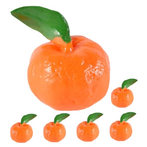 UPKOCH 6 Stück Teiliges Realistische Künstliche Orangen Deko Fruchtmodelle aus Langlebigem PVC Vielseitig Einsetzbar als Fotorequisiten Küchendekoration und Ladenausstattung Naturgetreue von UPKOCH