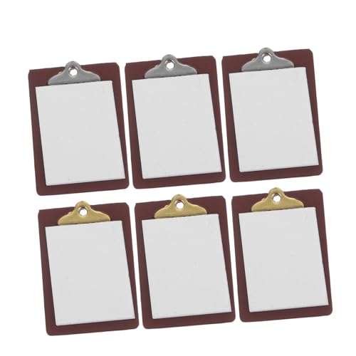 UPKOCH 6 Stück Teiliges Schreibbrett für Puppenhaus mit Goldenen und Silbernen Klemmbrettern Leichte Whiteboards für Dekorative Schulzubehör Simulation für DIY Spielszenen UPKOCH 6 Stück Teiliges Schreibbrett für Puppenhaus mit Goldenen und Silbernen Klemmbrettern Leichte Whiteboards für Dekorative Schulzubehör Simulation für DIY Spielszenen von UPKOCH