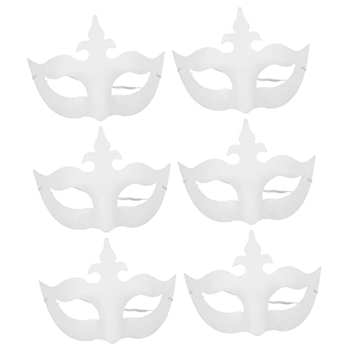 UPKOCH 6 Stück Teiliges Weiße DIY Papiermasken mit Kronenmotiv Langlebige Gesichtsmasken zum Bemalen für Maskerade Karneval Halloween Rollenspiele und Partydekoration UPKOCH 6 Stück Teiliges Weiße DIY Papiermasken mit Kronenmotiv Langlebige Gesichtsmasken zum Bemalen für Maskerade Karneval Halloween Rollenspiele und Partydekoration von UPKOCH