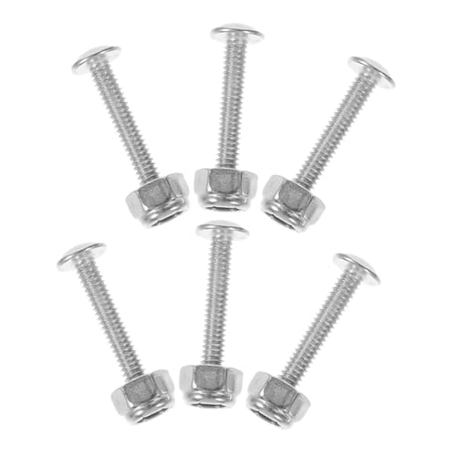 UPKOCH 6 Stück Tischfußball Ersatzschrauben und Muttern für Kickertisch Miniaturspieler Figuren Kompatibel für Verschiedene Tischkicker Zubehör Langlebig Silber von UPKOCH