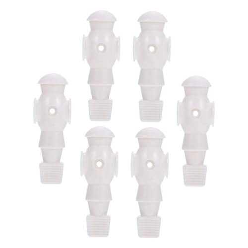 UPKOCH 6 Stück Tischfußball Spieler Ersatzfiguren Weiß Kompatibel mit Standard Tischkicker Glatte Oberfläche Robuste Harz Figuren für Fußballspiel Zubehör und Freizeitspaß von UPKOCH