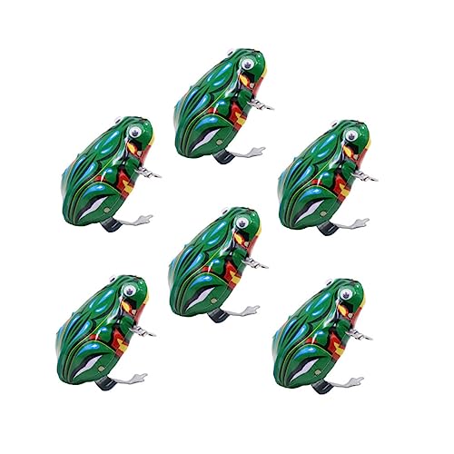 UPKOCH 6 Stück Uhrwerk-Frosch- Kleinkinder Kinderspielzeug für Party interaktives deko Bildungsspielzeug aufziehbares Eisen Green von UPKOCH