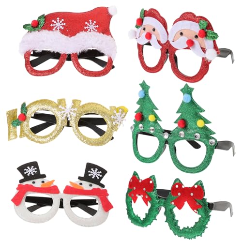 UPKOCH 6stücke Teiliges Weihnachtsbrillen Für Lustige Xmas Kostüm Eyegläser Für Partys Und Feiertage Kreative Dekoration Mit Schneemann Rentier Und Weihnachtsmann Designs UPKOCH 6stücke Teiliges Weihnachtsbrillen Für Lustige Xmas Kostüm Eyegläser Für Partys Und Feiertage Kreative Dekoration Mit Schneemann Rentier Und Weihnachtsmann Designs von UPKOCH