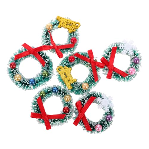 UPKOCH 6 Stück Weihnachtspuppenhaus Mikrolandschaftsdekoration Ornamentgirlande Mini Puppenhaus Spielzeugkranz Mini Kränze Winziges Weihnachts LED Dorf Mini Weihnachtskranz UPKOCH 6 Stück Weihnachtspuppenhaus Mikrolandschaftsdekoration Ornamentgirlande Mini Puppenhaus Spielzeugkranz Mini Kränze Winziges Weihnachts LED Dorf Mini Weihnachtskranz von UPKOCH