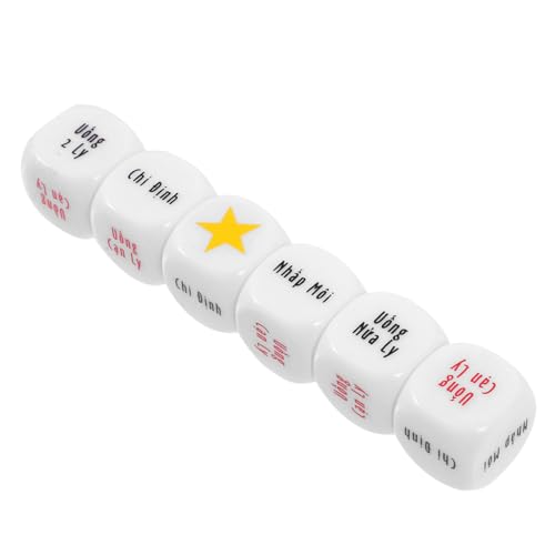 UPKOCH 6 Stück Wein Würfel Riese Rot Für Trinken Party Klein Trinkspiel Große Würfel Spielwürfel Unterhaltungswürfel Acryl von UPKOCH