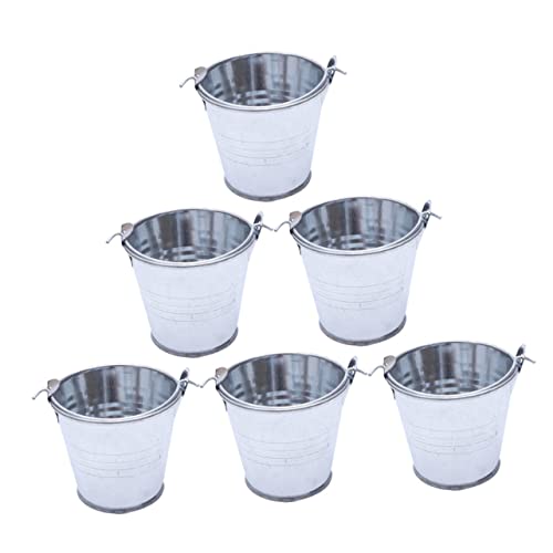 UPKOCH 6 Stück Weißblechfass für Mädchen Kleinkind verzinkter Eimer Kleiner Zinneimer Miniatur blumenbank Storage Boxes wischeimer Mini-Blumentöpfe Mini-Eimer für zu Hause Einfügen Silver UPKOCH 6 Stück Weißblechfass für Mädchen Kleinkind verzinkter Eimer Kleiner Zinneimer Miniatur blumenbank Storage Boxes wischeimer Mini-Blumentöpfe Mini-Eimer für zu Hause Einfügen Silver von UPKOCH