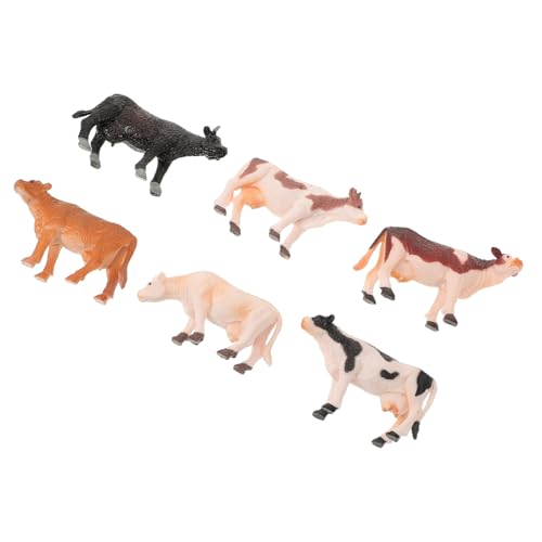UPKOCH 6stücke Miniatur Kühe Dekorative Cattle Figuren Für Garten Puppenhaus Miniatur Landschaft Realistische Tiermodelle Für Kreative Dekoideen Und von UPKOCH