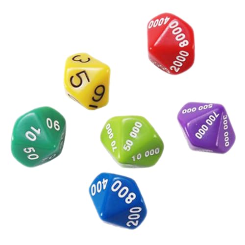 UPKOCH 6 Stück Würfel Spiel Party-Requisite Games Night dice Set Partyzubehör Plastik von UPKOCH