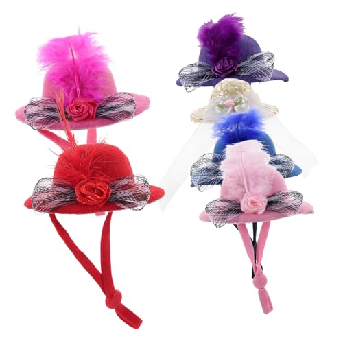 UPKOCH Winziges Hutset Für Puppen 6er-Pack Mini-Zylinder Zum Basteln Miniatur-puppenhaarschmuck von UPKOCH
