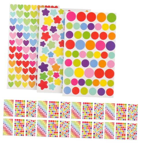 UPKOCH 60 Blatt Farbige Aufkleber Dekorative Punktaufkleber Farbiger Klebepunkt Klassifizierungspunktaufkleber Kleine Punktaufkleber Etikettenaufkleber Selbstklebendes Papier Colorful von UPKOCH