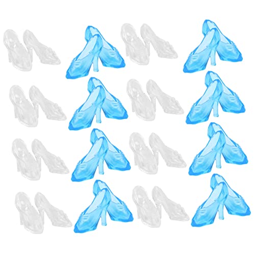 UPKOCH 60 Paar Mini-kristallhausschuh Mini-häuser Glasdekor Prinzessinnenpuppen Puppenstiefel Mini-Sandalen Mini-high-Heels Mini-Kristalle Puppe Kristallschuhe Kind Dekorationen Abs Baby von UPKOCH