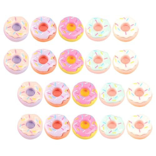 UPKOCH 60 STK Mini-Donuts Winziges Lebensmittelmodell Lebensechtes Dessertmodell Stellen Sie Sich Essens-Requisiten Vor Miniaturdesserts Fake-Donut-Ornament Miniatur-Food-Modell Harz von UPKOCH
