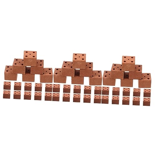 UPKOCH 60 STK Mini-Steine Spielzeug Für Kinder Kleine Mauersteine Mini-bausteine Spielzeuge Puzzle-Spielzeug Lernspielzeug Miniatur-Ziegel-Modell Garten Ziegel Sandkasten Ton Brennen von UPKOCH