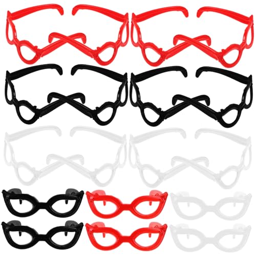 UPKOCH Puppensonnenbrillen 60 Stück Mini-puppenbrillen Puppennähspielzeug Plastikpuppen-anziehrequisiten Puppenkleidungszubehör von UPKOCH