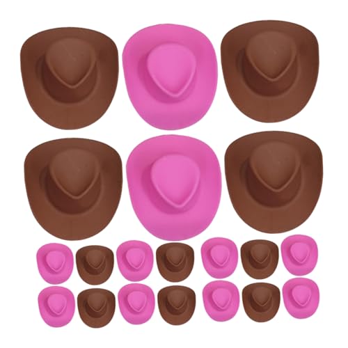 UPKOCH 60 Stück Mini Cowboy -Hutspielzeug Hüte Mädchen winzig Mini-Hut Miniaturhut Hut für Minihauspuppe Hut-Mini-Dekore Hut für Puppen Partydekorationen Mall-Hut Hutminiatur Plastik von UPKOCH