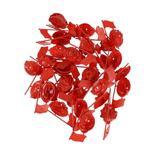 UPKOCH 60 Stück Miniatur Flaggen Modell für Sandtisch Szenen Kunststoff Rot Flaggen für Tischspiele und Dekoration Langlebige und Detailreiche Gestaltung von UPKOCH