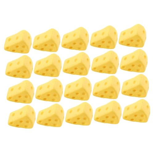 UPKOCH 60 Stück Simulierter Käse Falsche Käsekuchen Mini-kunstkäse Miniatur-kunstkäse Fake-käse-Dekoration Mini-Fake-Food Yellow Plastik von UPKOCH