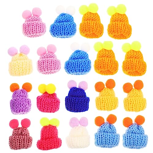UPKOCH 60Stücke Mini Strickmützen Teiliges Bunten Farben für DIY Bastelprojekte Puppendekorationen und Kreative Geschenkideen für Freunde und Familie von UPKOCH