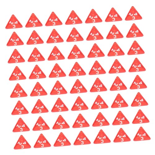 UPKOCH 60Stücke Teiliges Polyedrisches Würfelset für Brettspiele Transparentes Rotes Design Langlebig und Sicher für Partyspiele von UPKOCH