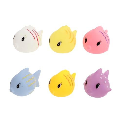 UPKOCH 6St Badespielzeug Eierschalenspielzeug Fisch Kinderspielzeug gelbe Aufkleber Bath time Toys badewannenspielzeug Duschspielzeug Quetschspielzeug PVC Colorful UPKOCH 6St Badespielzeug Eierschalenspielzeug Fisch Kinderspielzeug gelbe Aufkleber Bath time Toys badewannenspielzeug Duschspielzeug Quetschspielzeug PVC Colorful von UPKOCH