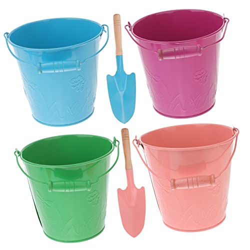 UPKOCH 6St Garten Blecheimer Sand Eimer Masse Strandeimer und Schaufeln Kinder gartenwerkzeug gartengeräte Kinder Schaufelschaufel Spielzeug Sandeimer für Kinder Strandeimer für Kinder von UPKOCH