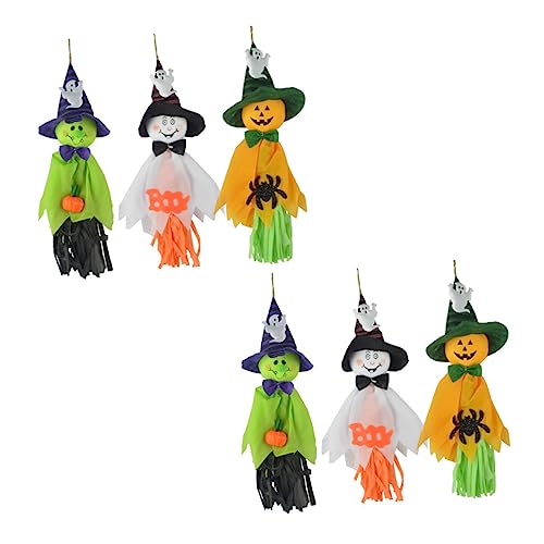 UPKOCH 6St Halloween-Anhänger Strudel Fallen Kessel Halloween-Kürbis-Hängeschild Aufkleber Halloween deko Halloween wanddeko Autumn Decor Halloween- Festival-Hängedekoration Papier von UPKOCH