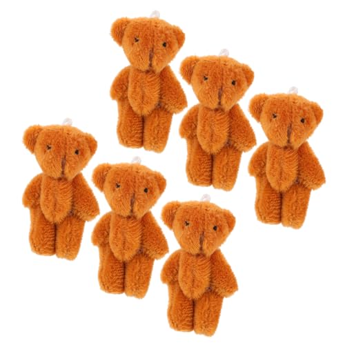 UPKOCH 6St Plüsch Bär Anhänger ausgestopft Hase Plüschbärchen Schlüsselanhänger Plüschbär Schlüsselanhänger für Rucksack-Schlüsselanhänger gefüllte Ornamente PP Baumwolle von UPKOCH