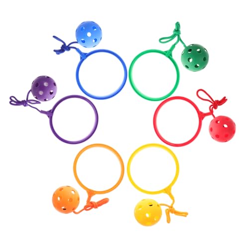 UPKOCH 6St Reifenball Schwimmbad Bein springen Sprungball für sportspiele für flummies f�r Ballspiel überspringen Seil-Knöchelsprung-Ballspiel Plastik von UPKOCH