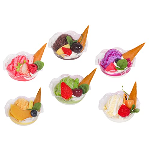 UPKOCH 6St Simulations-Dessert-Modell-Requisiten küchendekoration küchendeco Simulationsdessert gefälschtes Kuchenmodell Papierbecher Modelle realistisches Essen gefälschter Cupcake EIS von UPKOCH