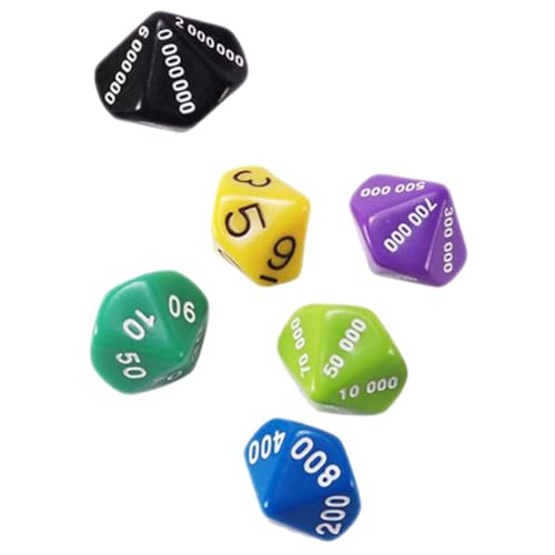 UPKOCH Spielwürfel-Set Tragbare Würfel 6 Stück Mini-würfel Für Partys Lehrprojekte Zufällige Farbe von UPKOCH