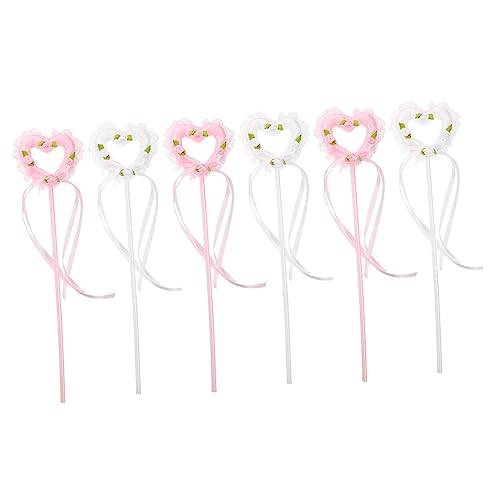 UPKOCH 6St Zauberstab Fänger Fee Ornamente heeloween Fairy Wand grennstick glitzerstab kinderknallzeug Toys Zauberstäbe für Mädchen Zauberstäbe für Hexenstab Schleife von UPKOCH
