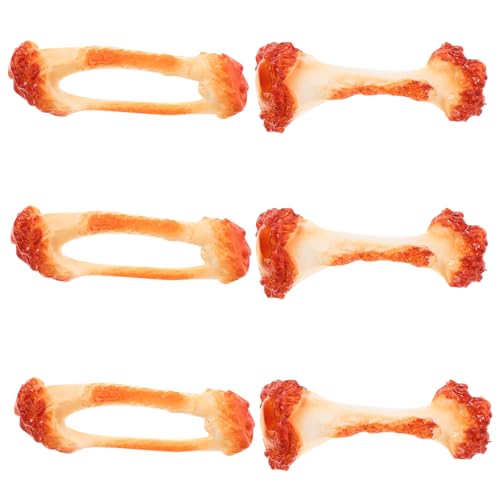 UPKOCH 6St halllowen hlloween Simulation küchendekoration repiclas replicase künstliches Lebensmittelmodell Hühnerkostüm Hühnerbrust Fake-Hühnerknochen-Ornament Lebensmittelspielzeug PVC von UPKOCH