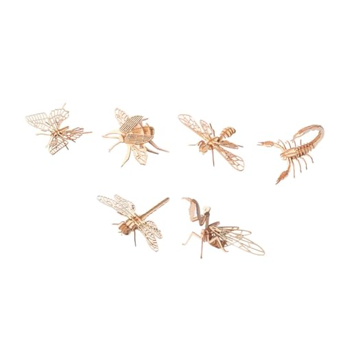UPKOCH 6Stücke Holz Puzzle Teiliges Insektenmodell für Pädagogisches Bastelspielzeug Kreativität und Logischem Sicheres und Robustes Holzmaterial UPKOCH 6Stücke Holz Puzzle Teiliges Insektenmodell für Pädagogisches Bastelspielzeug Kreativität und Logischem Sicheres und Robustes Holzmaterial von UPKOCH