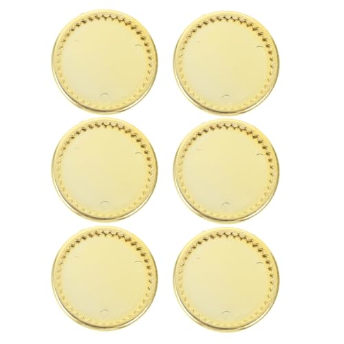 UPKOCH 6Stücke Miniatur Küchenzubehör Goldene Mini Teller für Puppenhaus Dekoration Realistische Mini Tabletts für Puppenhaus Szenen für DIY Projekte und Kreative Spielideen von UPKOCH