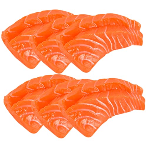 UPKOCH 6Stücke Teiliges Simulationslachsfilet aus Realistische Dekorationsmodelle für Fotografie Heimdeko und Partyrequisiten für Snack Bars und Japanische von UPKOCH