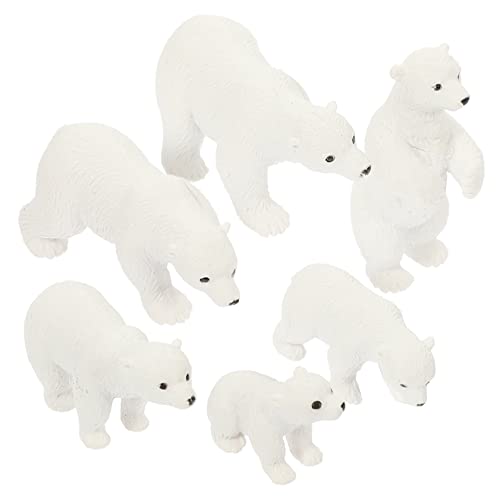 UPKOCH 6stücke Teiliges Set Miniatur Eisbärenfiguren Harz Für Mikrolandschaften Dekoration Für Bonsai Kuchen Lernspielzeug von UPKOCH