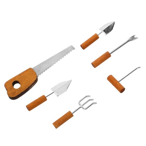 UPKOCH 6er Set Simulierte Landwirtschaftliche Werkzeuge Mini-gartendekorationen Miniatur-bastelzubehör Mini-hausbausatz Dollhouse Dekorationen Puppenhaus-gartendekoration Legierung von UPKOCH