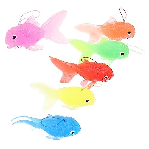 UPKOCH 6pcs Fisch Dekore Silikon Kinder Fisch Kognitive Model Ornament Fischtank Gefälschte Goldfischdekoration von UPKOCH